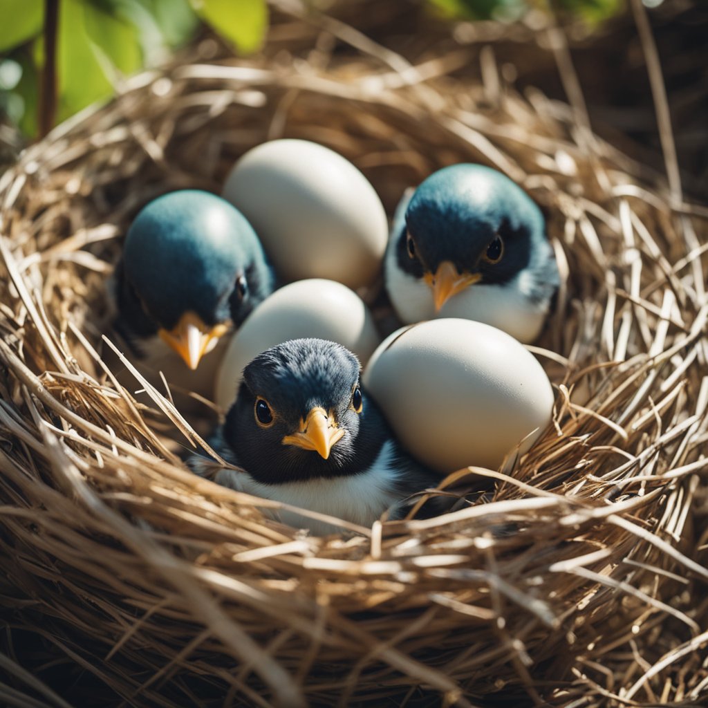 eggs with birds